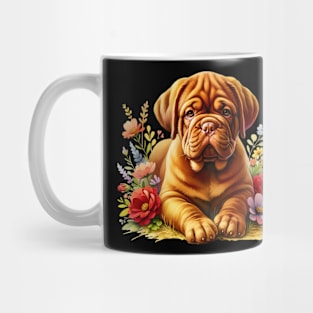 Dogue De Bordeaux Floral Mug